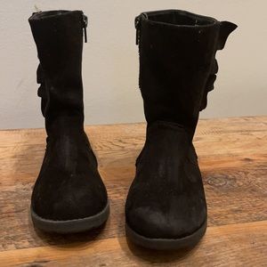 Black Ruffle Boots Size 11